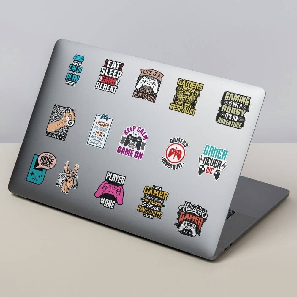 Premium Gaming Decal Stickers Set - Waterproof Vinyl with Gloss ...
