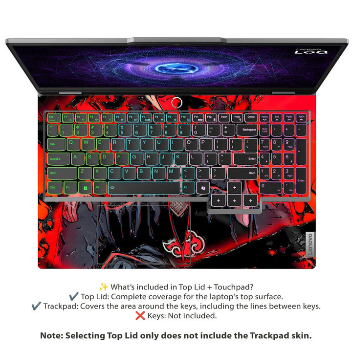 3D Embossed Laptop Skin - Itachi Kingdom