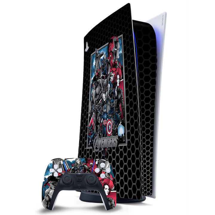 3D Embossed PS5 Console & Controller Skin Set - Loki Avengers Assemble Art