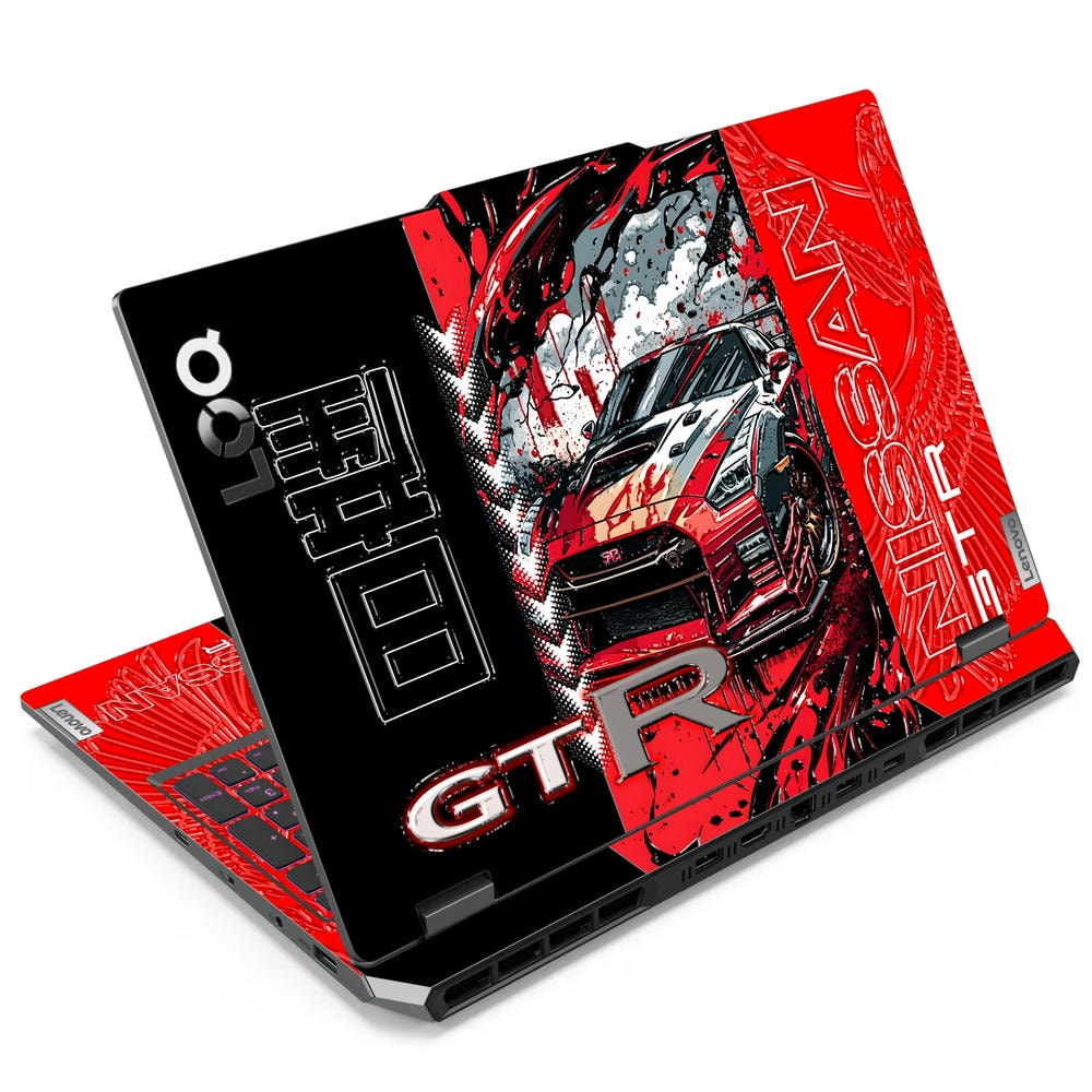 Nissan GTR Red Black 3D Embossed Laptop Skin | Buy Online Now – SkinsLegend