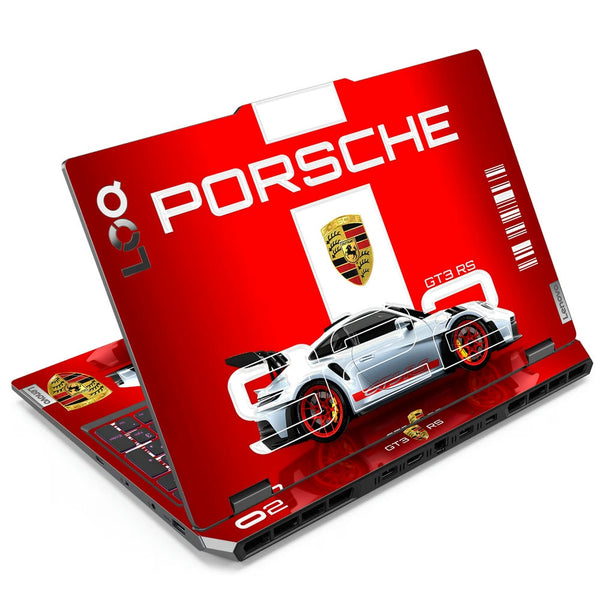 3D Embossed Laptop Skin - Porsche GT3 RS Red