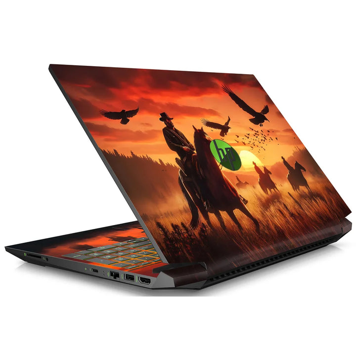 3D Embossed Laptop Skin - Red Dead Redemption Evening Background