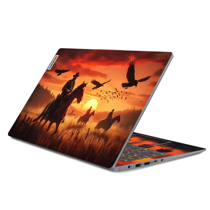 3D Embossed Laptop Skin - Red Dead Redemption Evening Background
