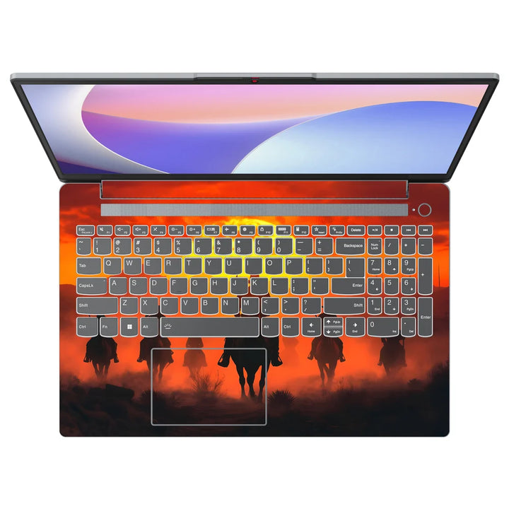 3D Embossed Laptop Skin - Red Dead Redemption Evening Background