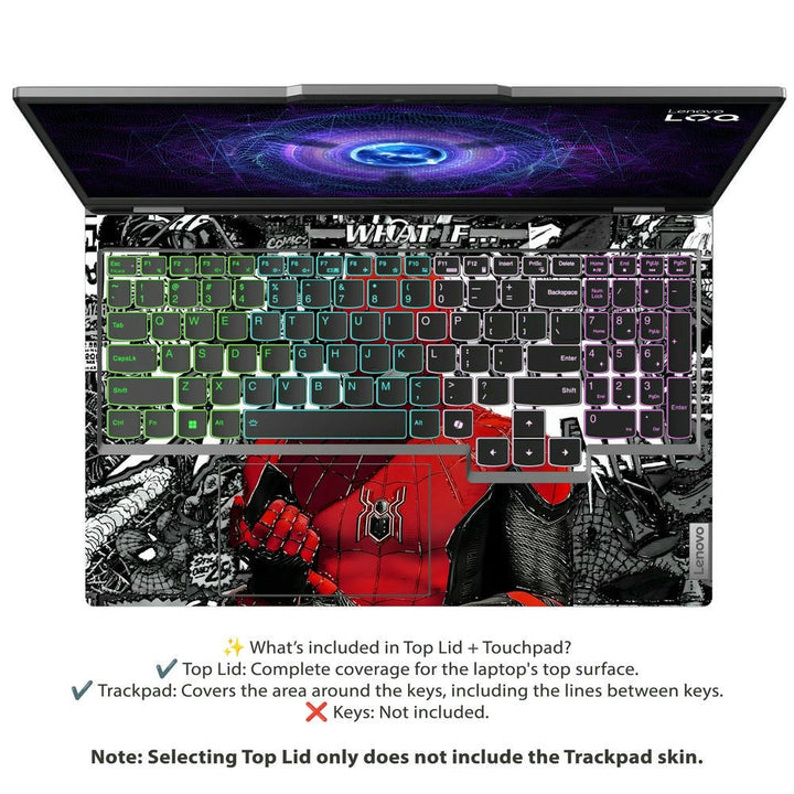 3D Embossed Laptop Skin - Spiderman Action Pose