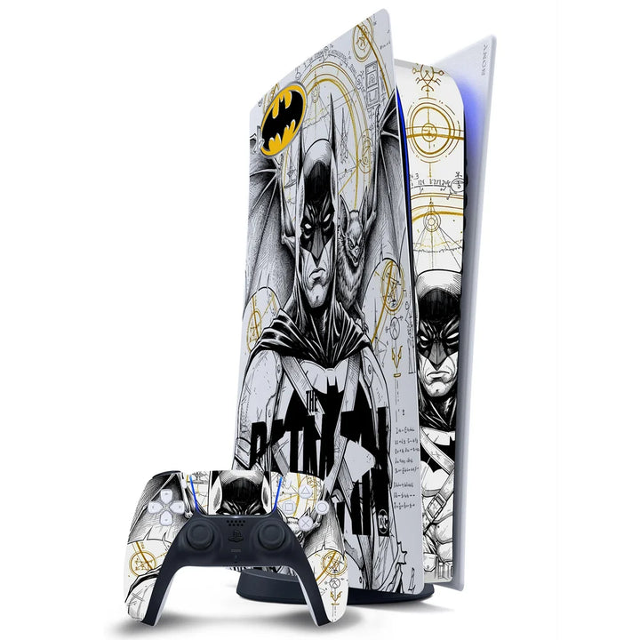 3D Embossed PS5 Console & Controller Skin Set - The Batman Da Vinci ...