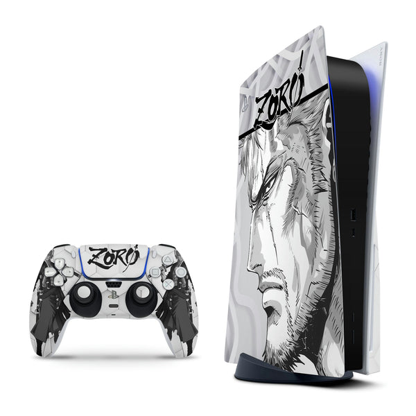 3D Embossed PS5 Console & Controller Skin Set - Zoro The King of Hell ZO2