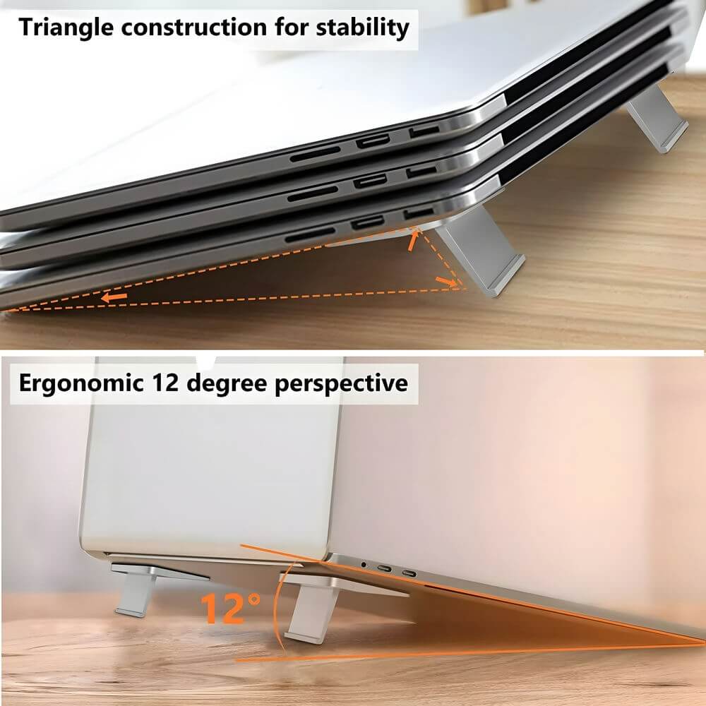 Mini Laptop Riser Stand Adjustable Aluminum Laptop Stand – Ergonomic, Portable, and Durable ...