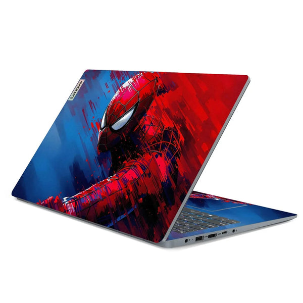 3D Embossed Laptop Skin - Red and Blue Spider