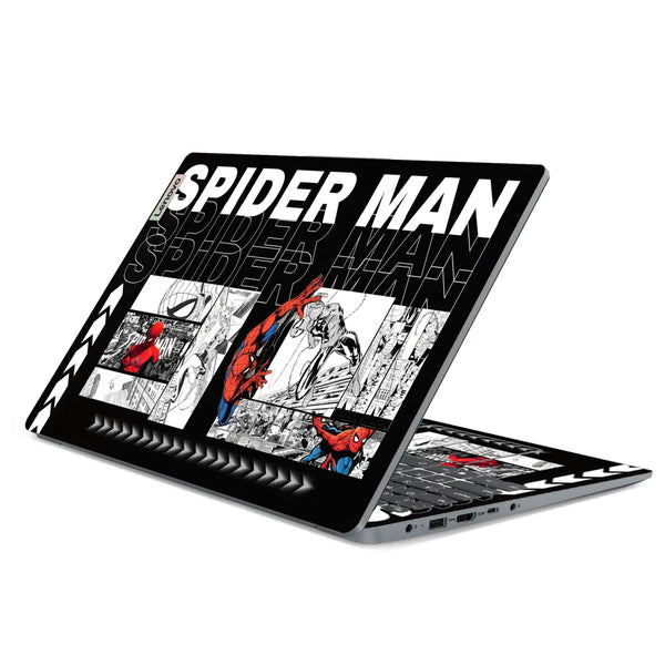 3M Material Textured Embossed Laptop Skin - Spider-Man Pop Art Comic Print