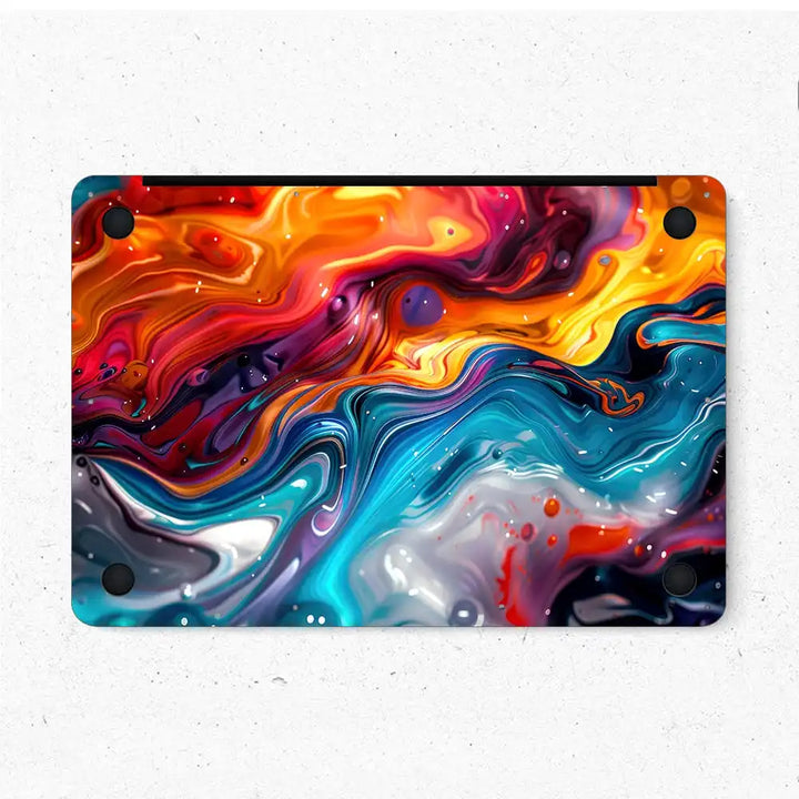 MacBook Laptop Skin - Vibrant Swirls Abstract Colors Motion