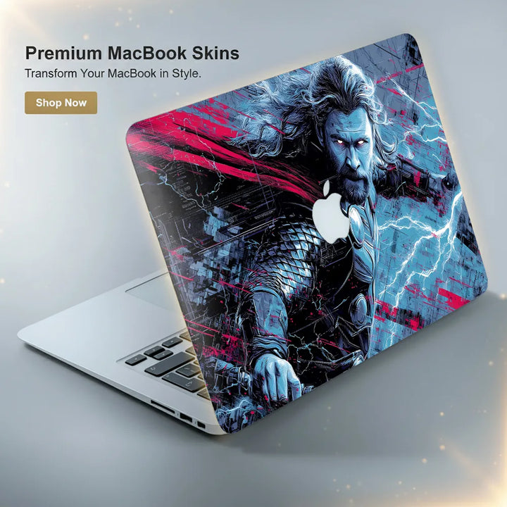 MacBook Laptop Skin - Thor Mjolnir Lightning Strike Art