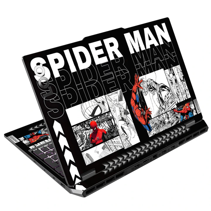 3M Material Textured Embossed Laptop Skin - Spider-Man Pop Art Comic Print