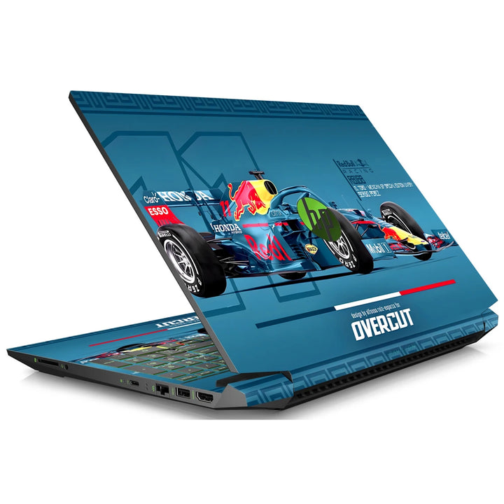 3M Material Textured Embossed Laptop Skin - F1 Red Bull Neon Style Race Car