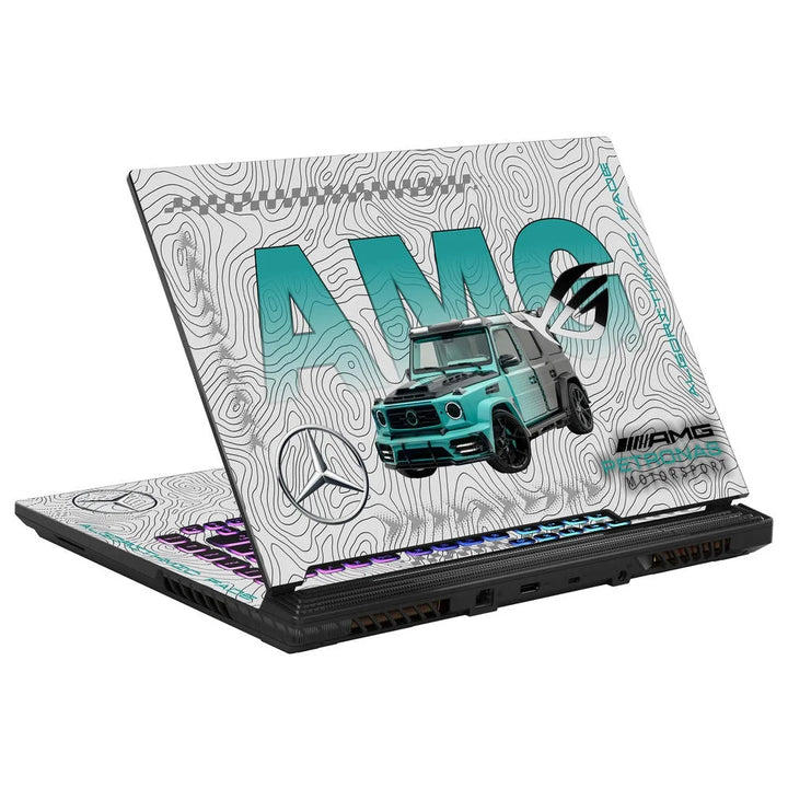 3D Embossed Laptop Skin - Mercedes AMG G63 Teal