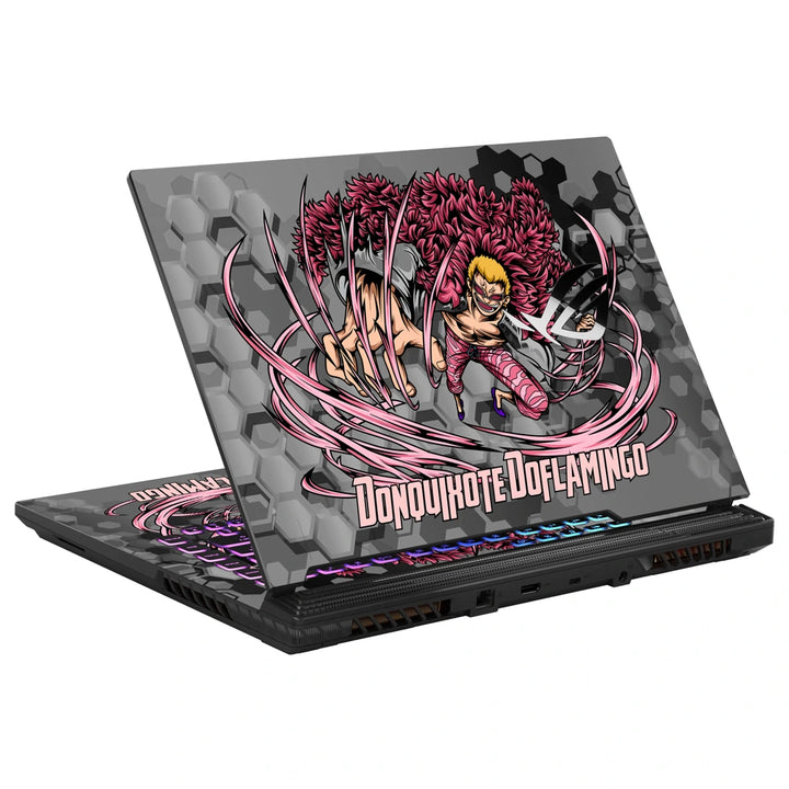 3M Material Textured Embossed Laptop Skin - Doflamingo Pink String Barrage