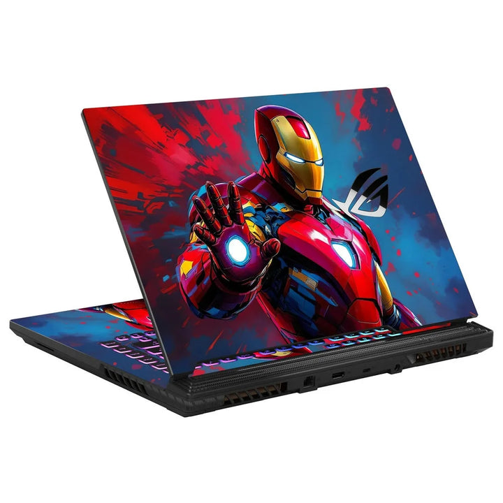 3D Embossed Laptop Skin - Spider-Man Suit Red Blue Back