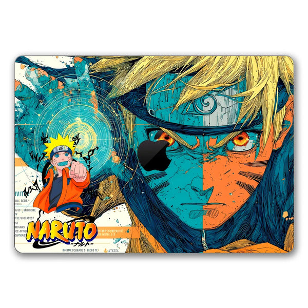MacBook Laptop Skin - Naruto Kurama Split Face Art