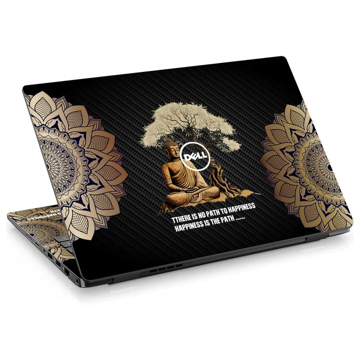 3D Embossed Laptop Skin - Meditating Buddha Mandala