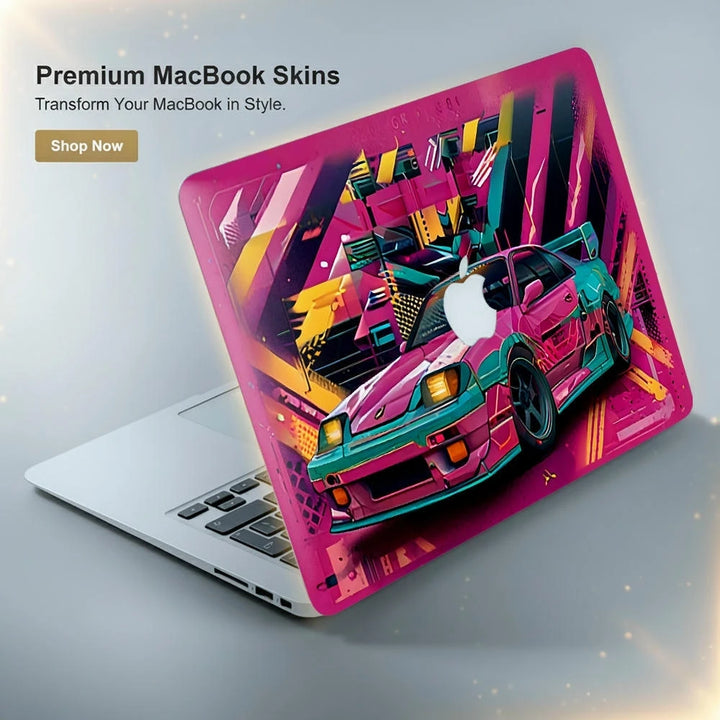 MacBook Laptop Skin - Vibrant Retro Racer
