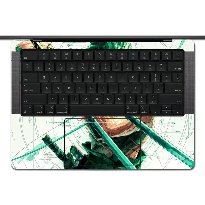 MacBook Laptop Skin - Zoro One Piece Green