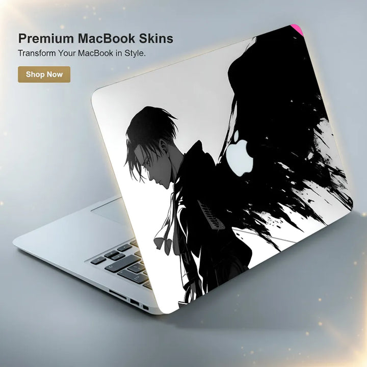 MacBook Laptop Skin - Levi Black Wing Attack