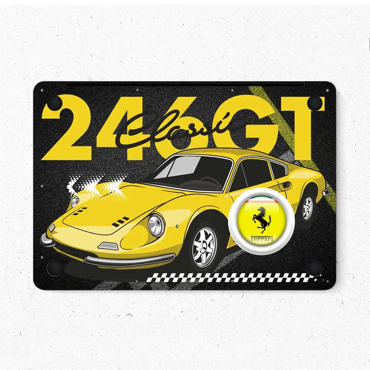 MacBook Laptop Skin - Yellow 24 GT Classic Sports Car