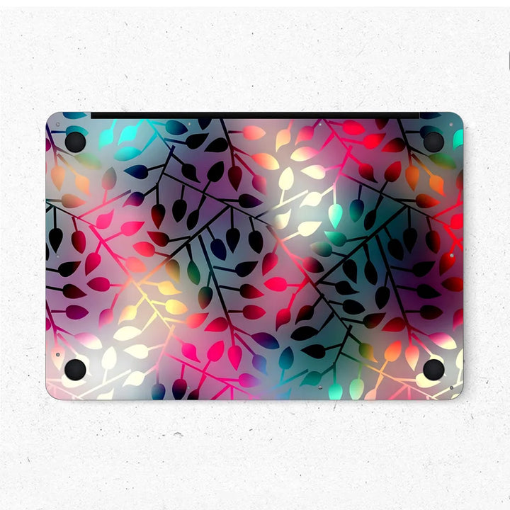 MacBook Laptop Skin - Abstract Holographic Geometric Leaves