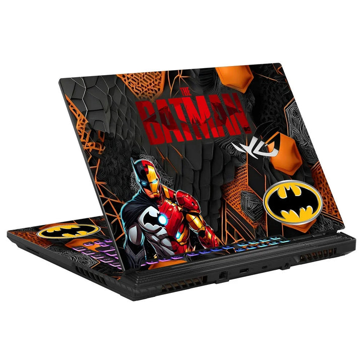 3D Embossed Laptop Skin - The Batman vs Iron Man
