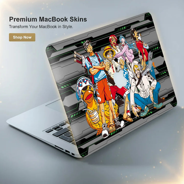 One Piece Straw Hat Crew Poster Laptop Skin for MacBook | Buy