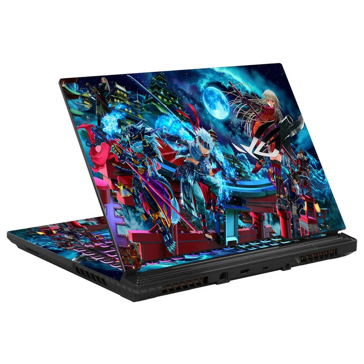 3D Embossed Laptop Skin - Futuristic Anime Battle Art