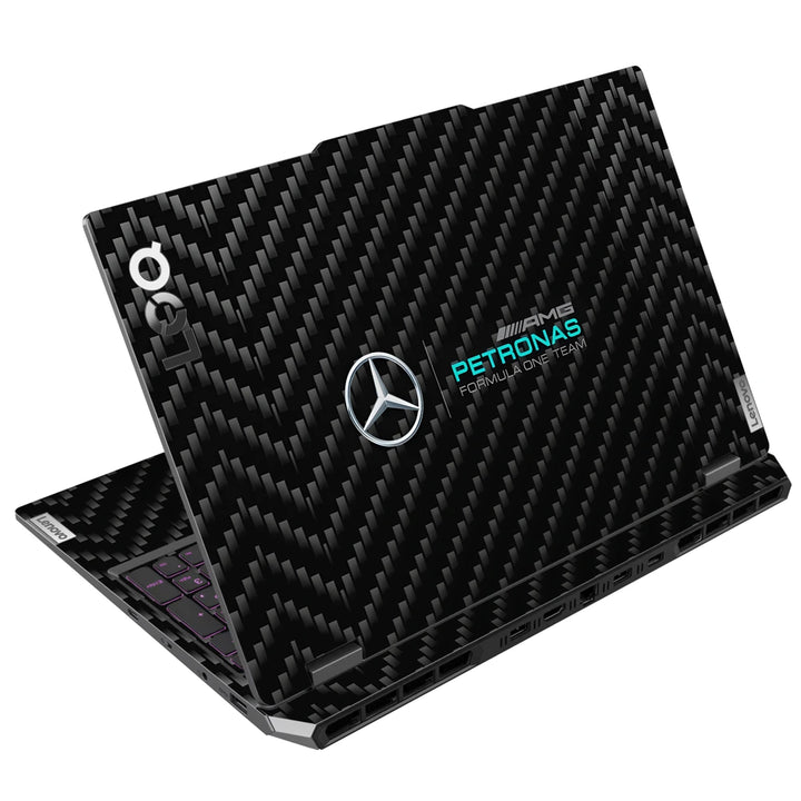 3M Material Textured Embossed Laptop Skin - Mercedes F1 Carbon Fiber Texture