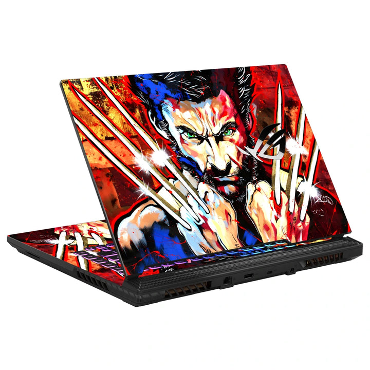 3M Material Textured Embossed Laptop Skin - Wolverine X-Men Face Pop Art