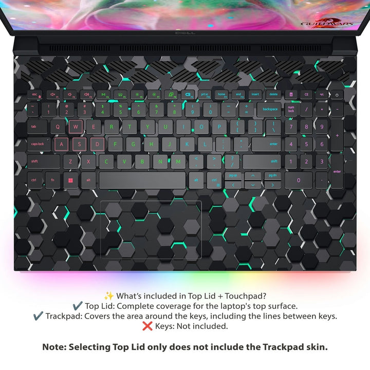 Dell Laptop Skin - Hexagon Glow