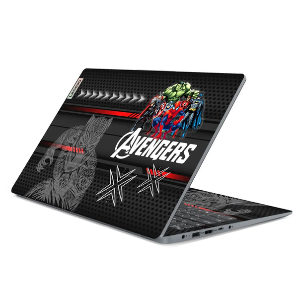 3M Material Textured Embossed Laptop Skin - Avengers Black & Gray Tech Group