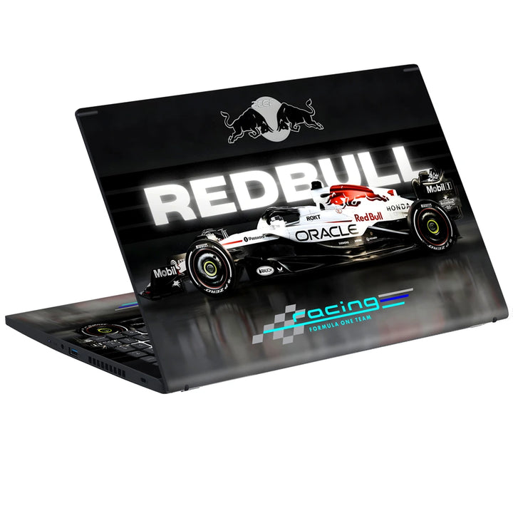 3M Material Textured Embossed Laptop Skin - F1 Red Bull Neon Style Car