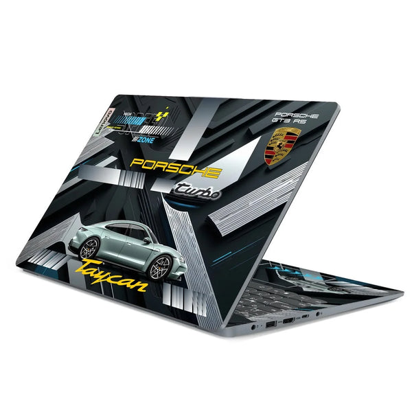 3D Embossed Laptop Skin - Porsche Taycan Turbo