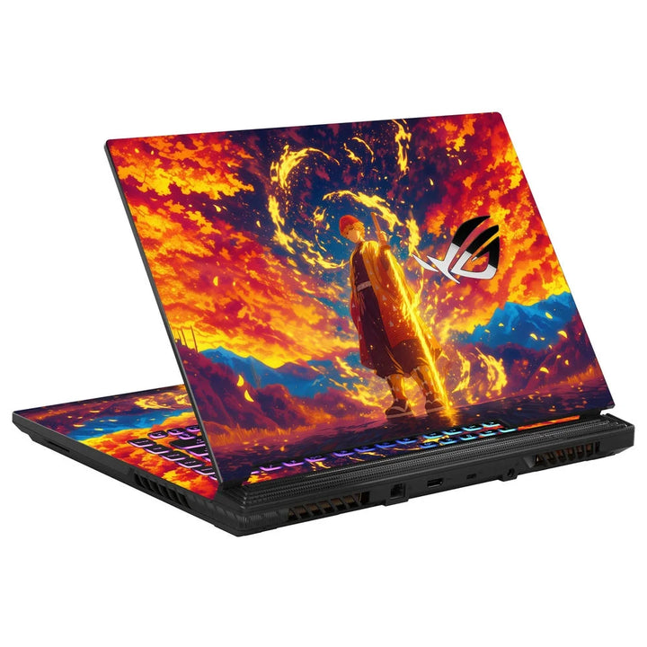 3D Embossed Laptop Skin - Zenitsu in Sunset
