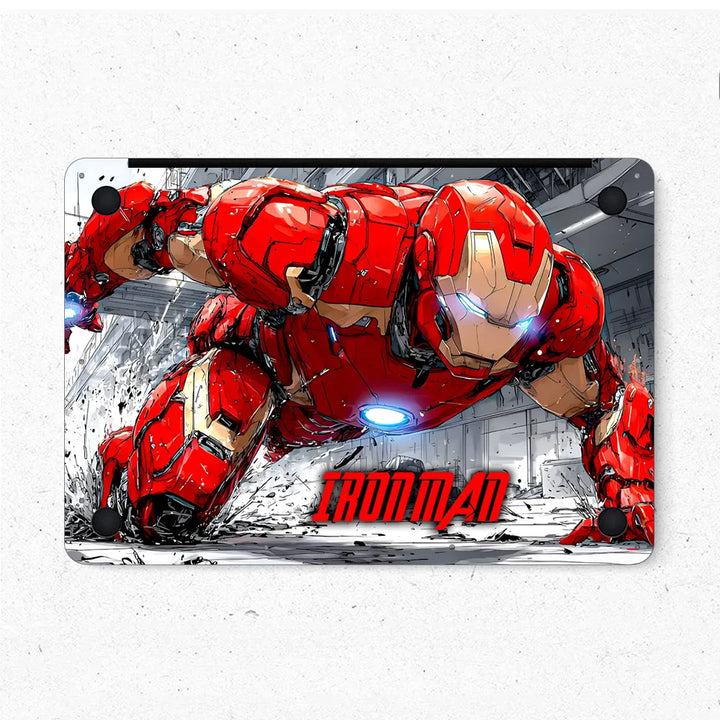 MacBook Laptop Skin - Iron Man Battle Armor Red Glitch