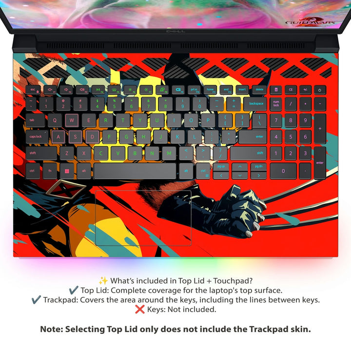 Dell Laptop Skin - Wolverine Action Splash