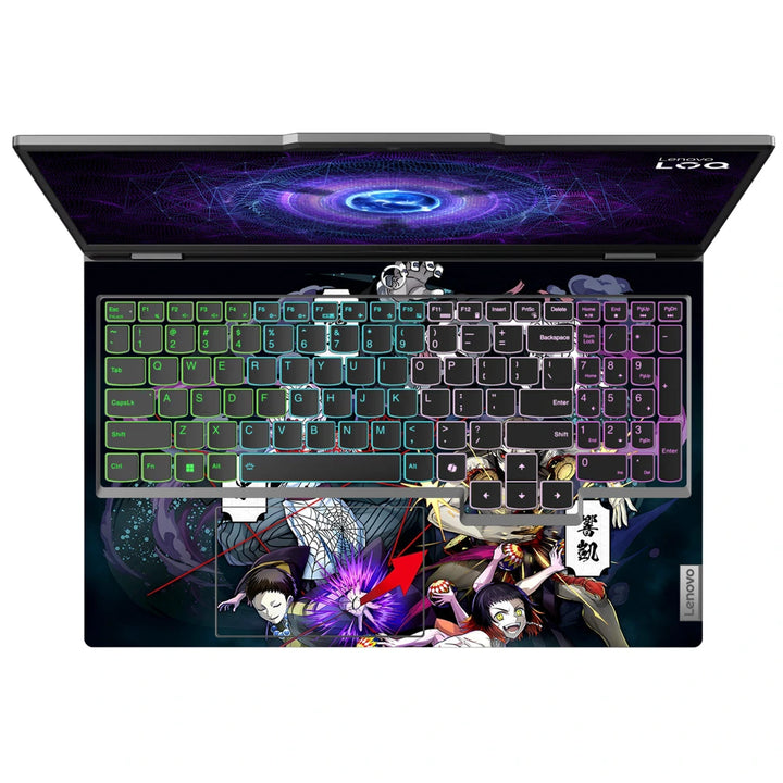 3M Material Textured Embossed Laptop Skin - Demon Slayer Upper Rank Demon Vortex
