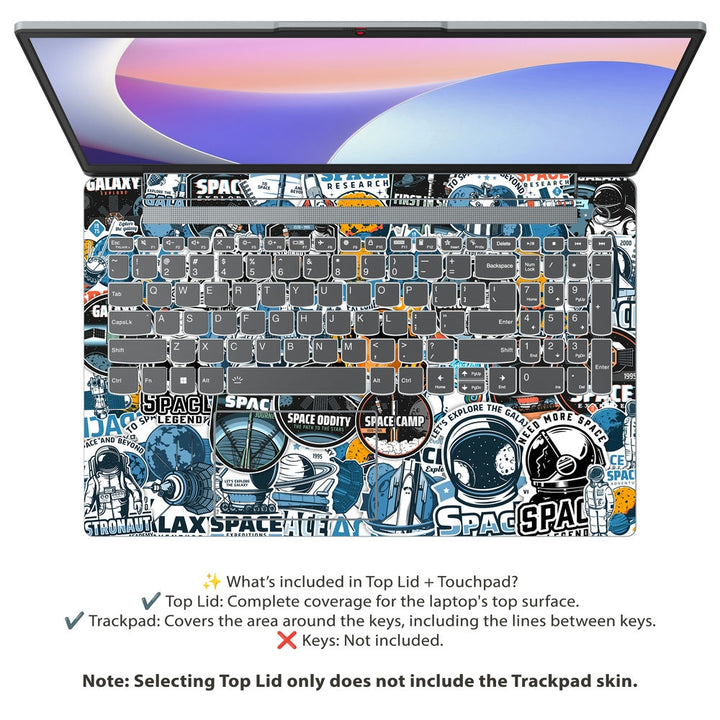 Shop Space Sticker Bomb Laptop Skin for Lenovo | Buy Online Now ...