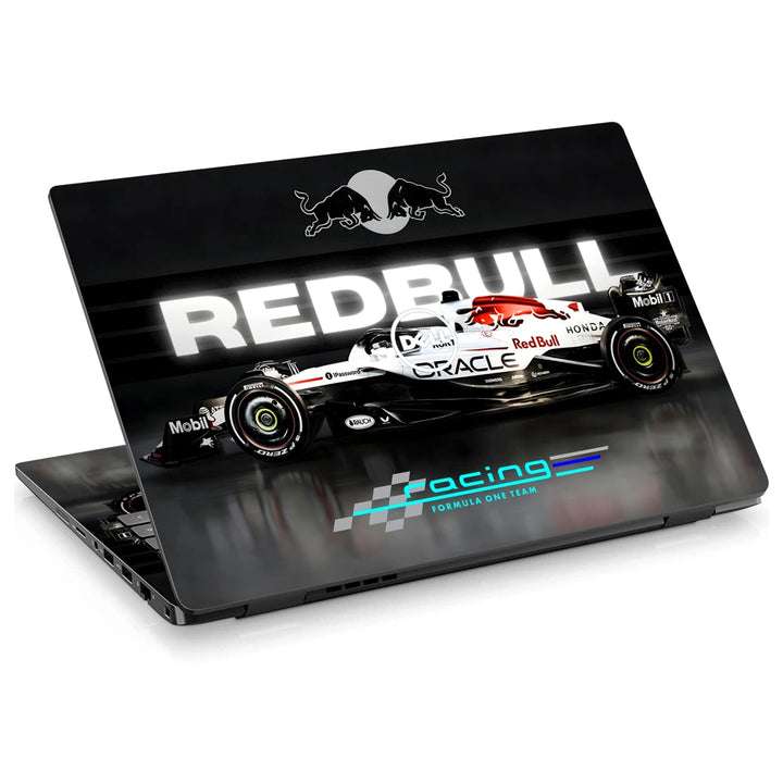 3M Material Textured Embossed Laptop Skin - F1 Red Bull Neon Style Car