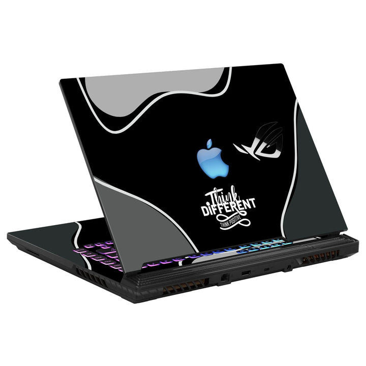 3M Material Textured Embossed Laptop Skin - Apple Blue Logo Think Different