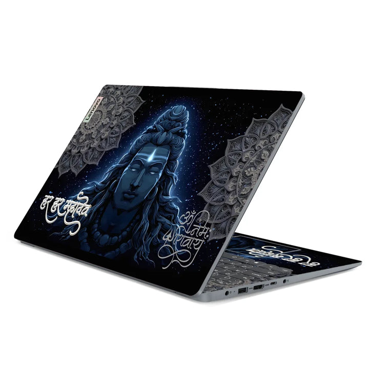 3M Material Textured Embossed Laptop Skin - Lord Shiva Meditating Digital Art