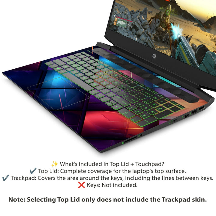 HP Laptop Skin - Vivid Cube Gradient Mosaic