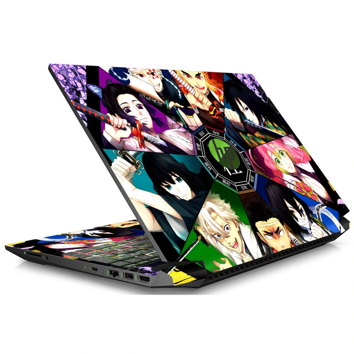 3M Material Textured Embossed Laptop Skin - Demon Slayer Rengoku Fire Pillar Art