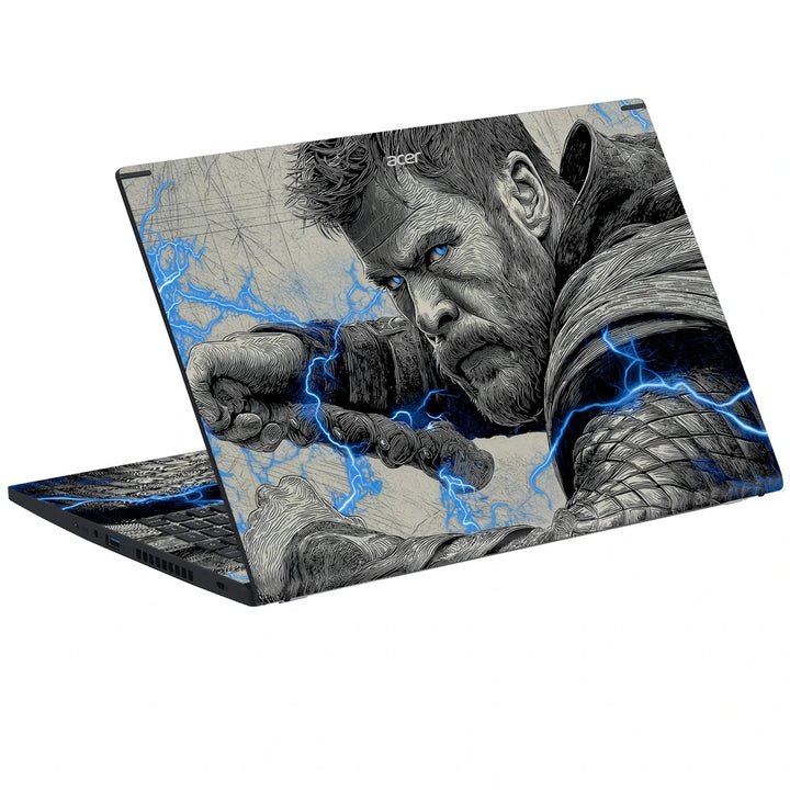 3M Material Textured Embossed Laptop Skin - Thor Ragnarok Battle Axe Warrior
