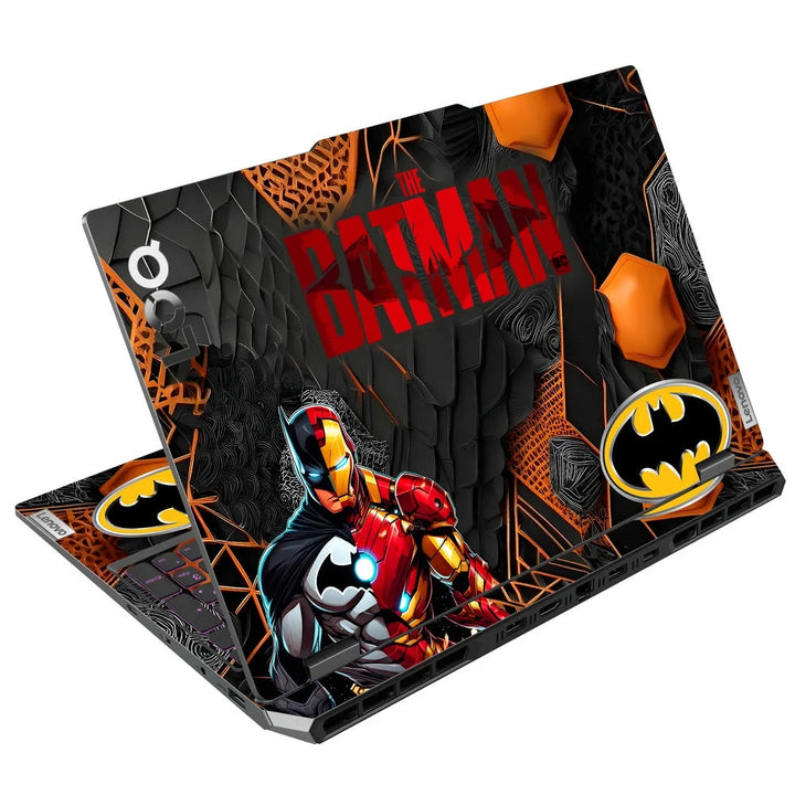 3D Embossed Laptop Skin - The Batman vs Iron Man