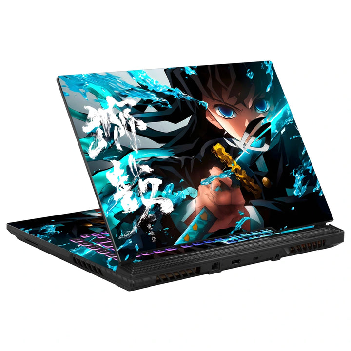 3M Material Textured Embossed Laptop Skin - Muichiro Mist Breathing Blade